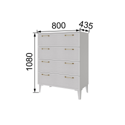 Комод Толедо ТК-20, Белый