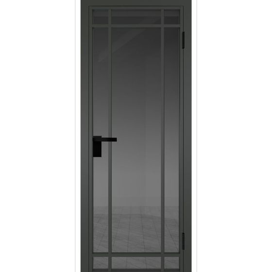 Межкомнатная дверь алюминиевая Profil Doors 5AG серая ночь остеклённая