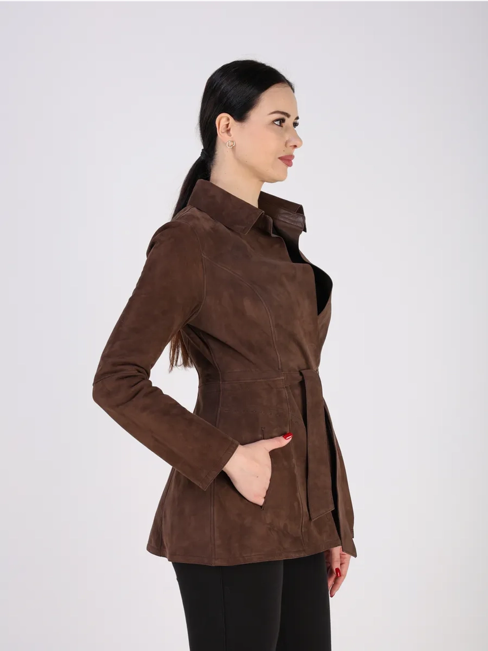 Кожаная куртка демисезонная замшевая двухсторонняя