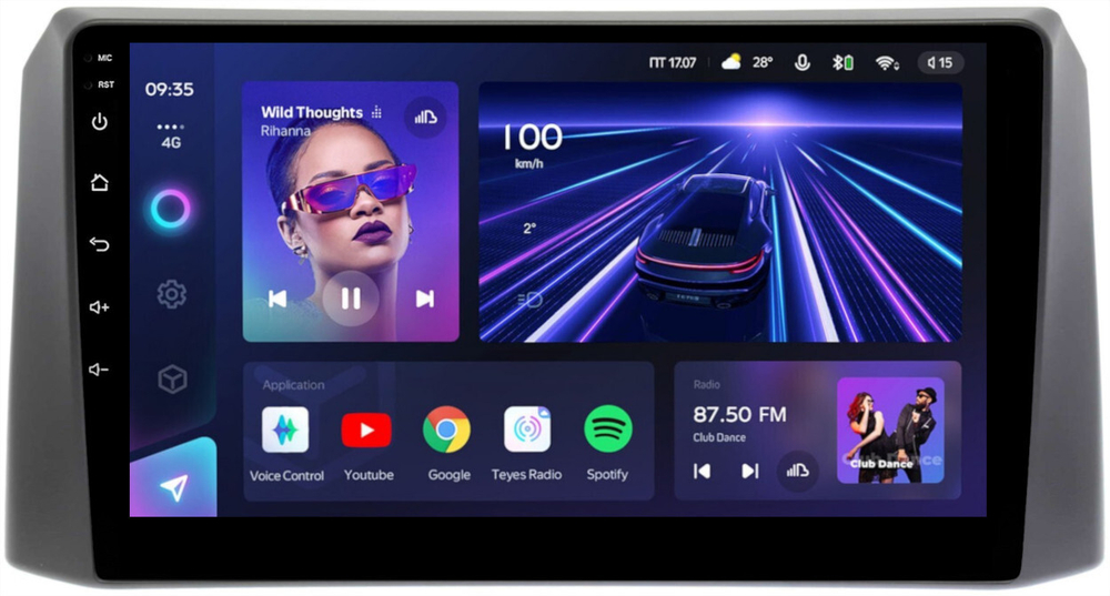 Магнитола для УАЗ Патриот Пикап Профи 2016+ (рамка тип 1) - Teyes CC3L монитор 9" IPS на Android 10, 8-ядер, CarPlay, 4G SIM-слот