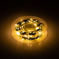 Светодиодная новогодняя гирлянда ЭРА ENIN-500G Нить теплый свет 50 м 500 microLED IP44 220В | Гирлянды