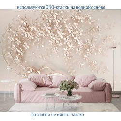 Фотообои 400х270 см винил на флизелине "Дерево 3D", Арт. 14-670, фактура Крошка, плотность 230 г/м2