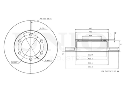 Диск тормозной передний UNIO BRD-20426