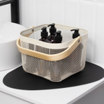 Корзинка универсальная LaDо́m, квадратная, с ручкой, 24.5×24.5×18 см, кремовая