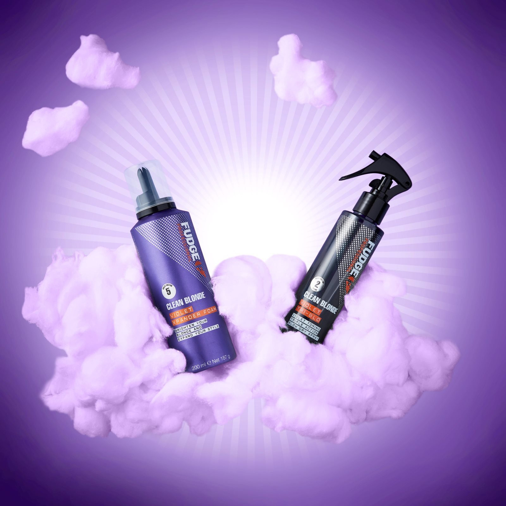 Fudge Clean Blonde Violet Tri-Blo - спрей против желтизны для светлых и окрашенных волос /   150  ml  / GTIN 5060420337891