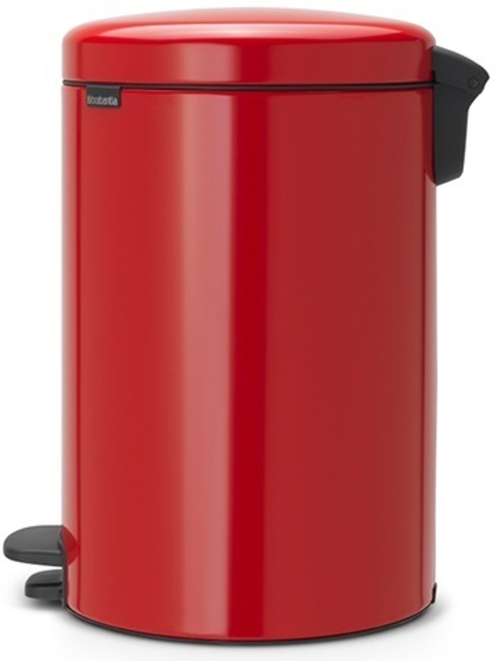 Ведро Brabantia NewIcon 20л пламенно-красное сбоку