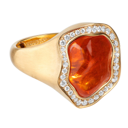 Кольцо со Спессартином и Бриллиантами, R0030-11/1