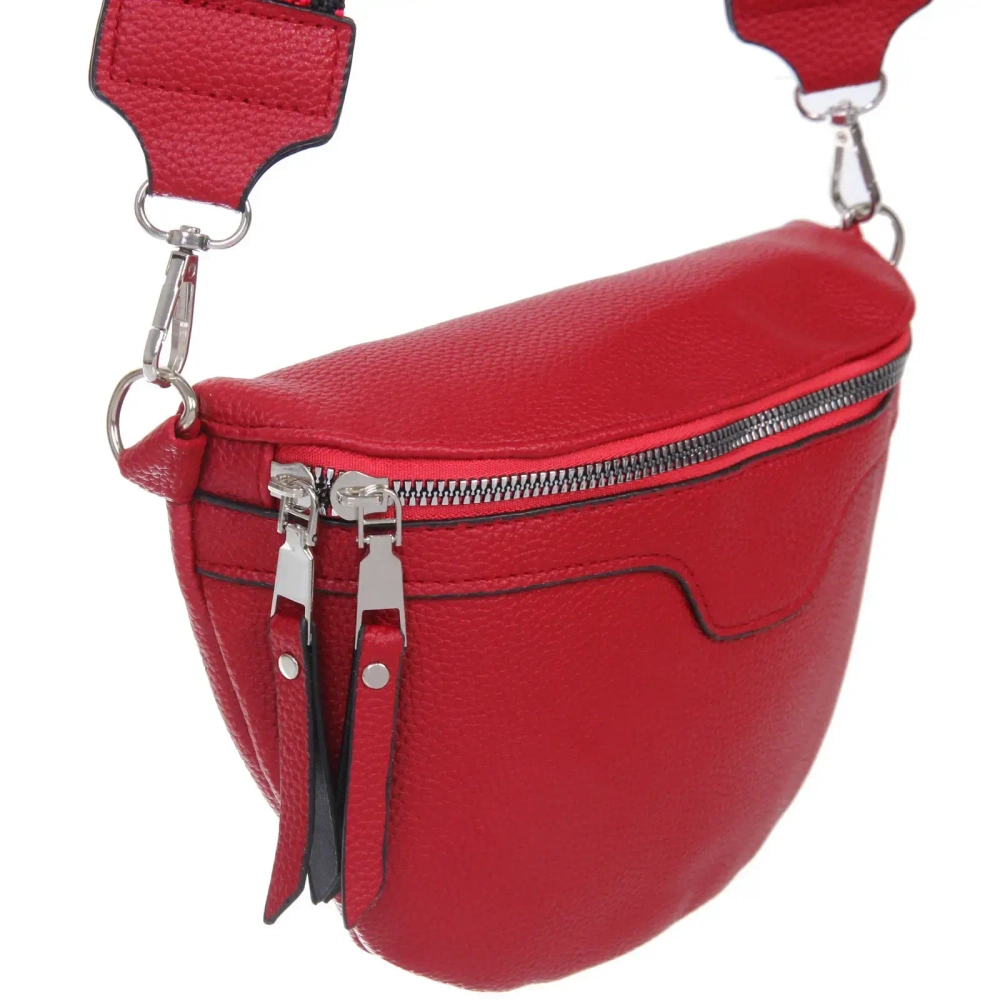 Сумка женская через плечо «ИМАНИ», цвет бордовый, три кармана, 24*19*7*5см (лейбл Ultramarine)