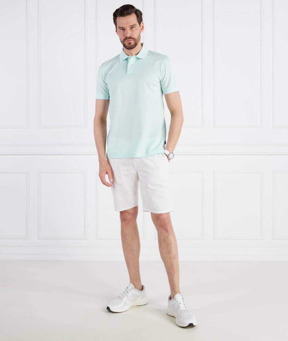 Поло BOSS BLACK - голубой(50486172)