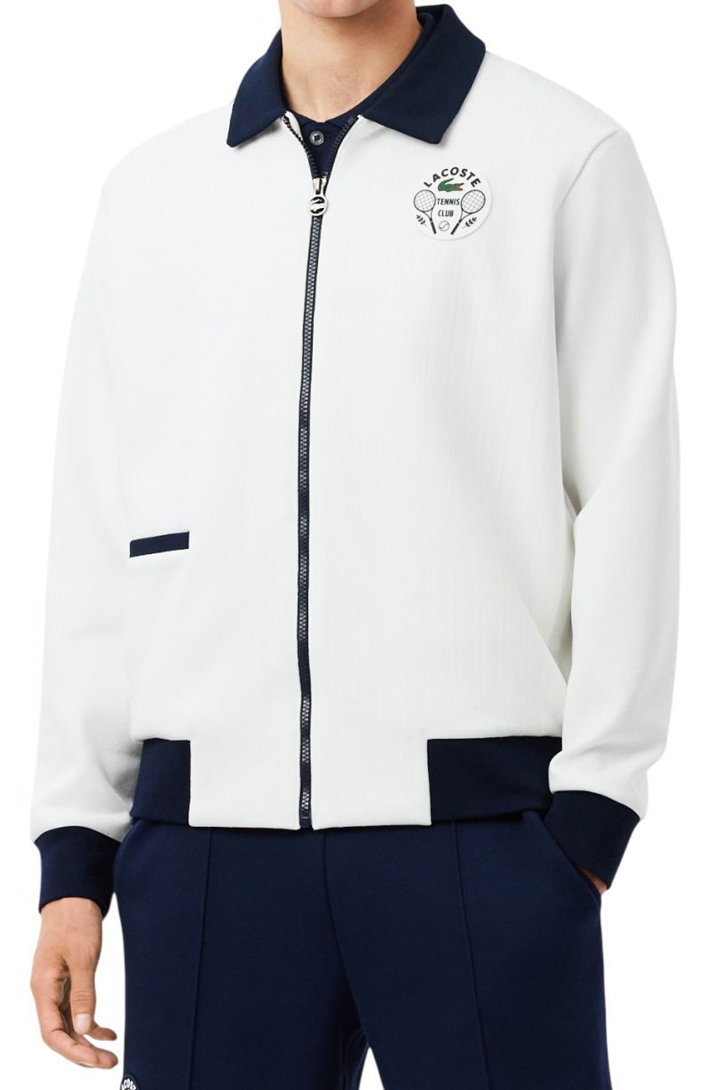 Куртка теннисная Lacoste Tennis Heritage Ultra Dry - white/navy blue