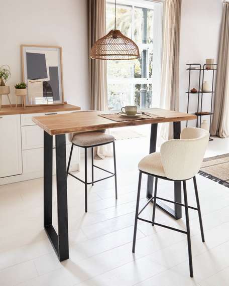 Полубарный стул Ciselia 65 см, белое букле