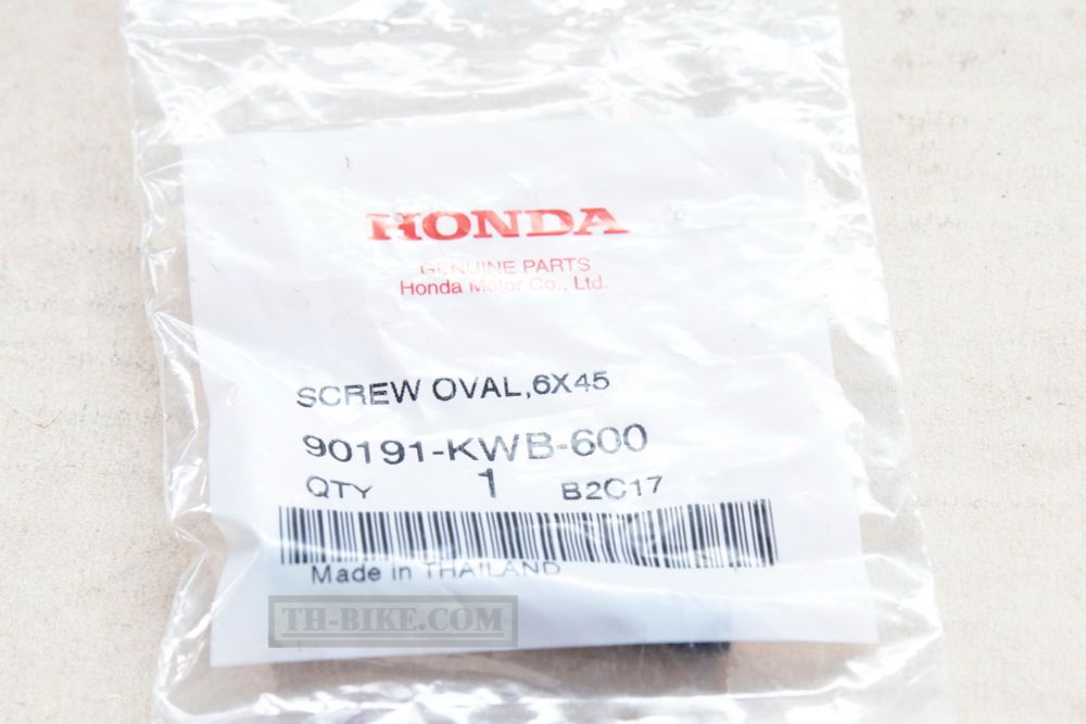 90191-KWB-600. SCREW, OVAL, 6X45