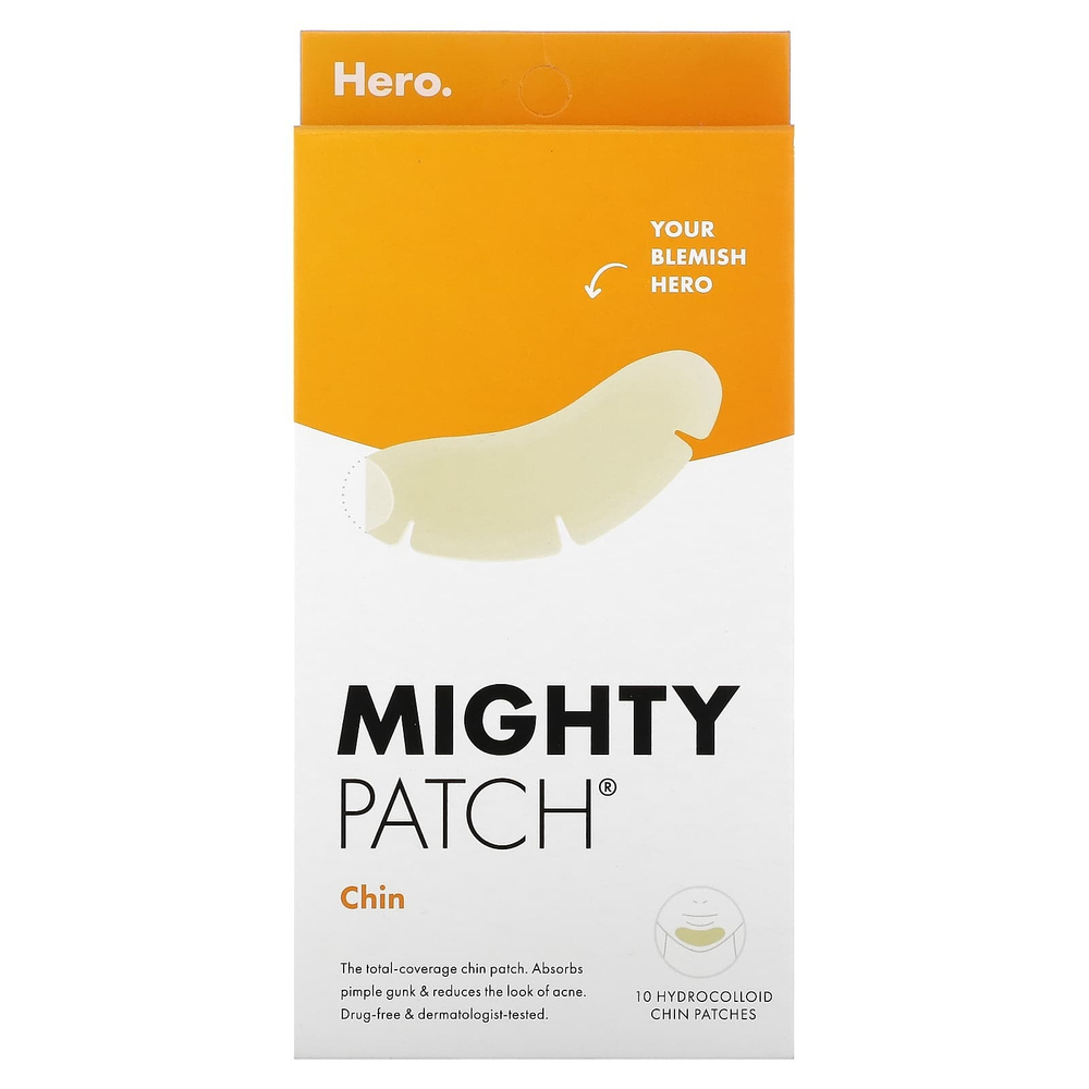 Hero Cosmetics, Mighty Patch®, подбородок, 10 гидроколлоидных патчей