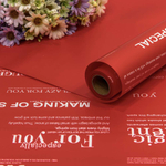 Пленка В рулоне 10 м х 58 см с печатью (Красный)