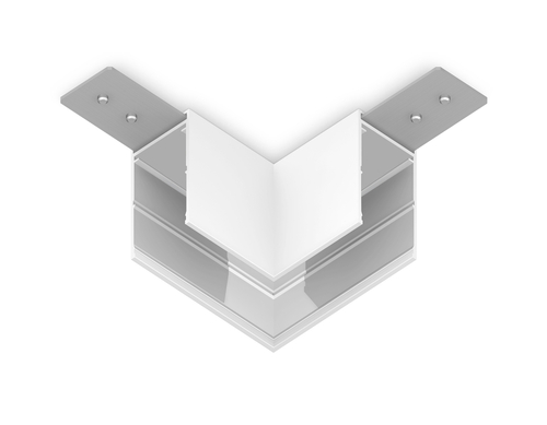 Коннектор угловой для накладного шинопровода Magnetic 220V GL1031 WH белый 80*80*52 (соединители в комплекте)