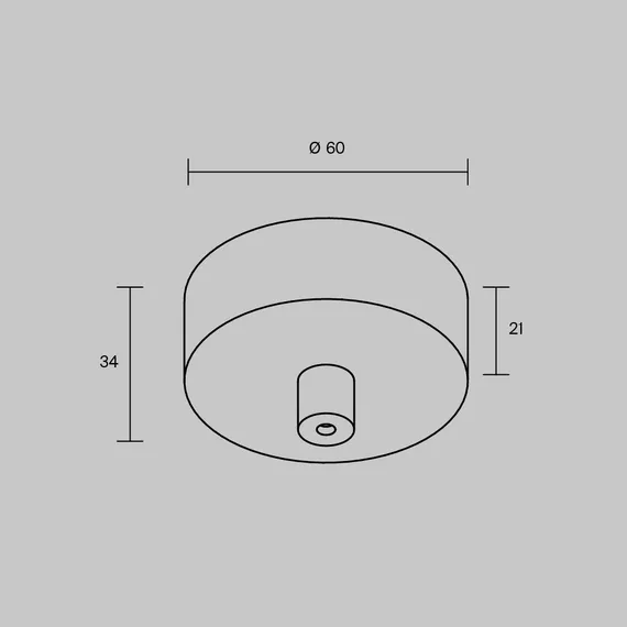 Накладная потолочная чаша для подвесных шинопроводов Technical tra233scb-b