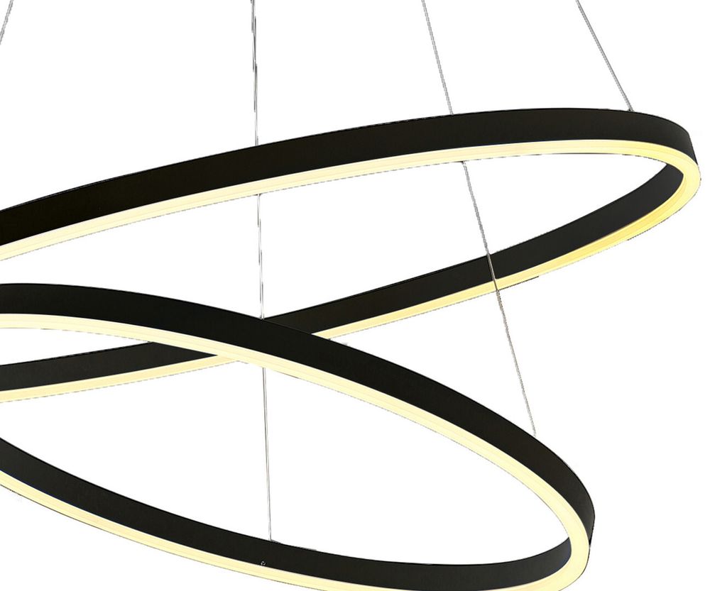 Kink Light 08220,19A(4000K) Подвес димм. Тор черный d80+60