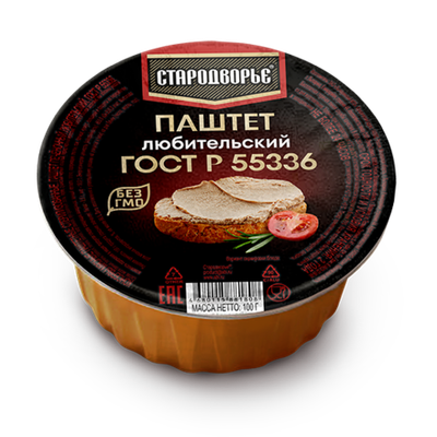 Паштет печеночный Любительский, Стародворье, 100г