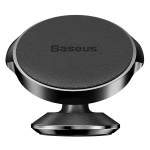 Держатель Baseus Small Ears Series Magnetic Suction Bracket - Leather (Vertical Type) - Black