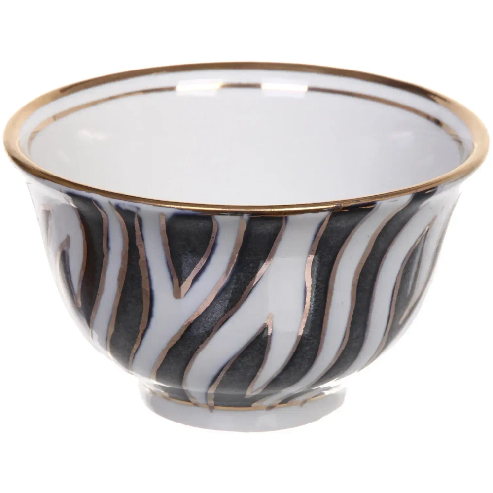 Пиала средняя 225мл «Атлас» с позолотой 10,5*6,2см