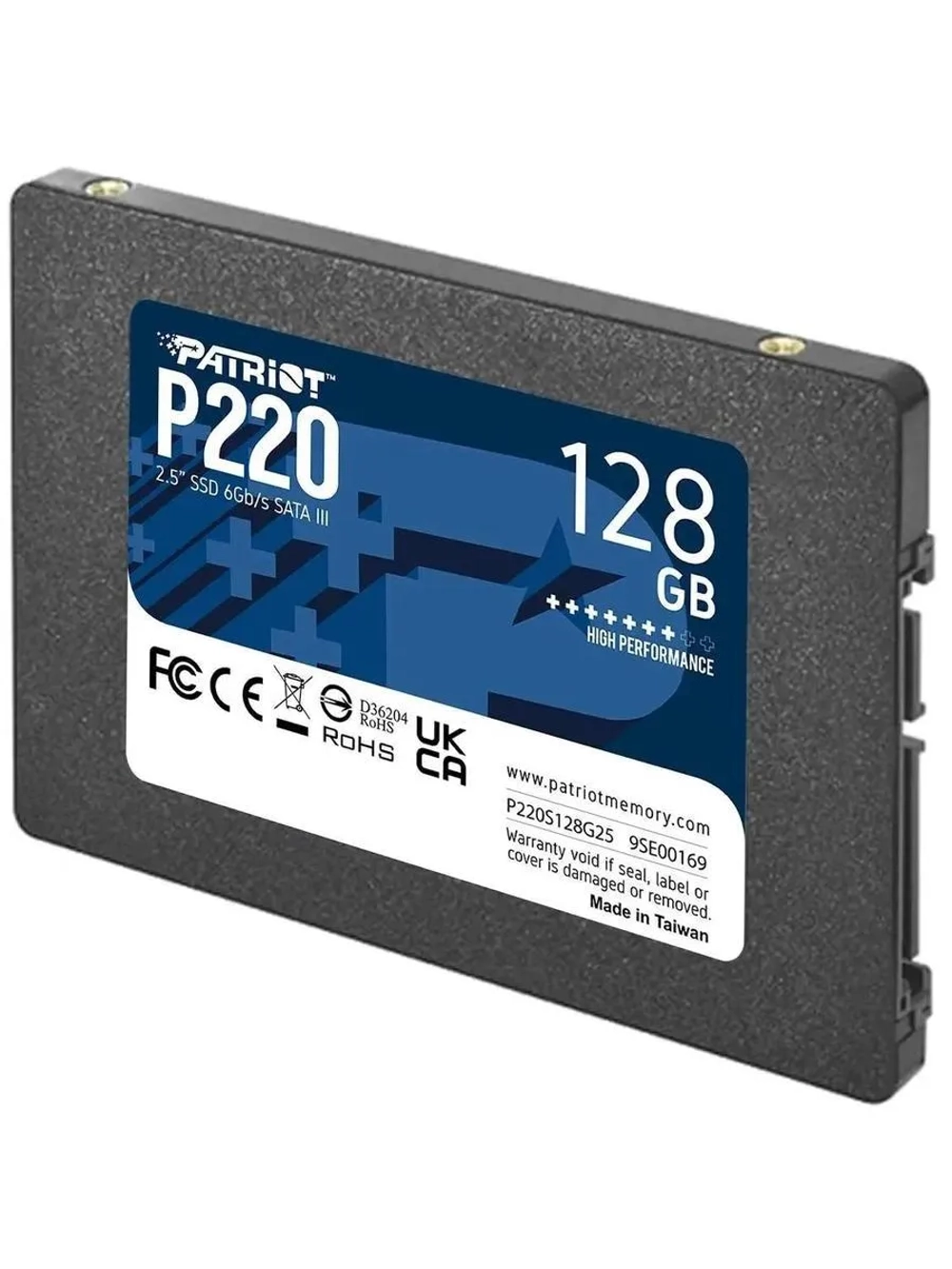 SSD жесткий диск PATRIOT 128GB P220S128G25, серый