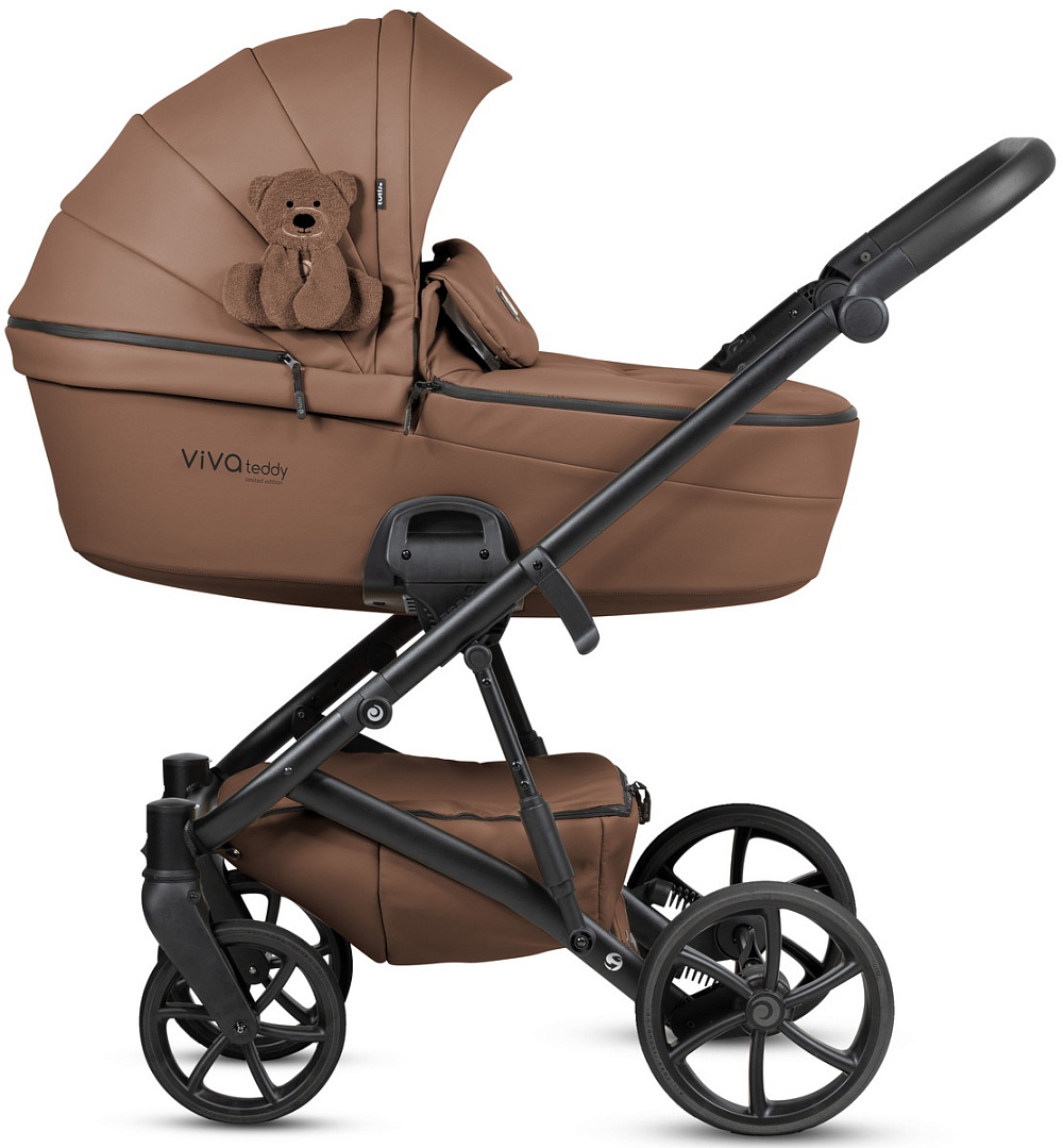Детская коляска Tutis Viva 6 Plus Teddy 3 в 1 с автокреслом Beno Beige 1612110 Biscuit