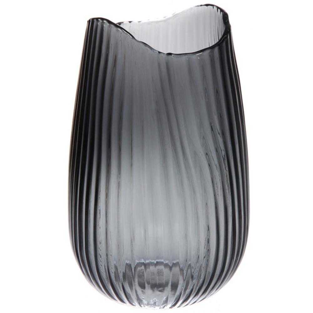 Ваза стеклянная «GREY GLASS» 17,5*28*10см