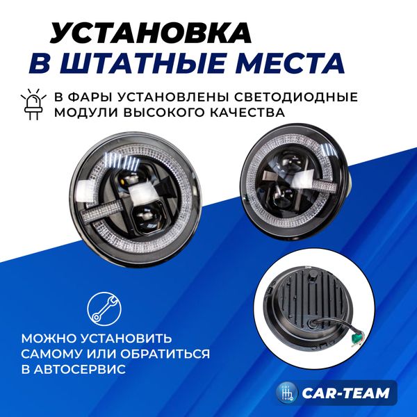 Фары Лада Нива 4x4 передние "ZMB" в стиле TANK 300 с Bi LED модулями, ДХО и плавающими поворотниками (G0466)
