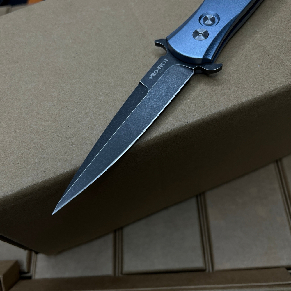Нож Pro-Tech DON - небесная рукоять алюминий, клинок блэквош