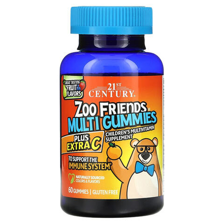 21st Century Zoo Friends мультивитаминные жевательные мармеладки с витамином C