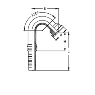 Фитинг DN 20 SFL 1 44.5 (135) CS