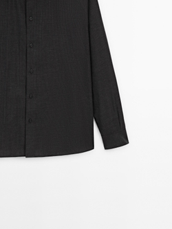 Massimo Dutti РУБАШКА ИЗ 100% ХЛОПКА В ТОНКУЮ ПОЛОСКУ, СЕРЫЙ