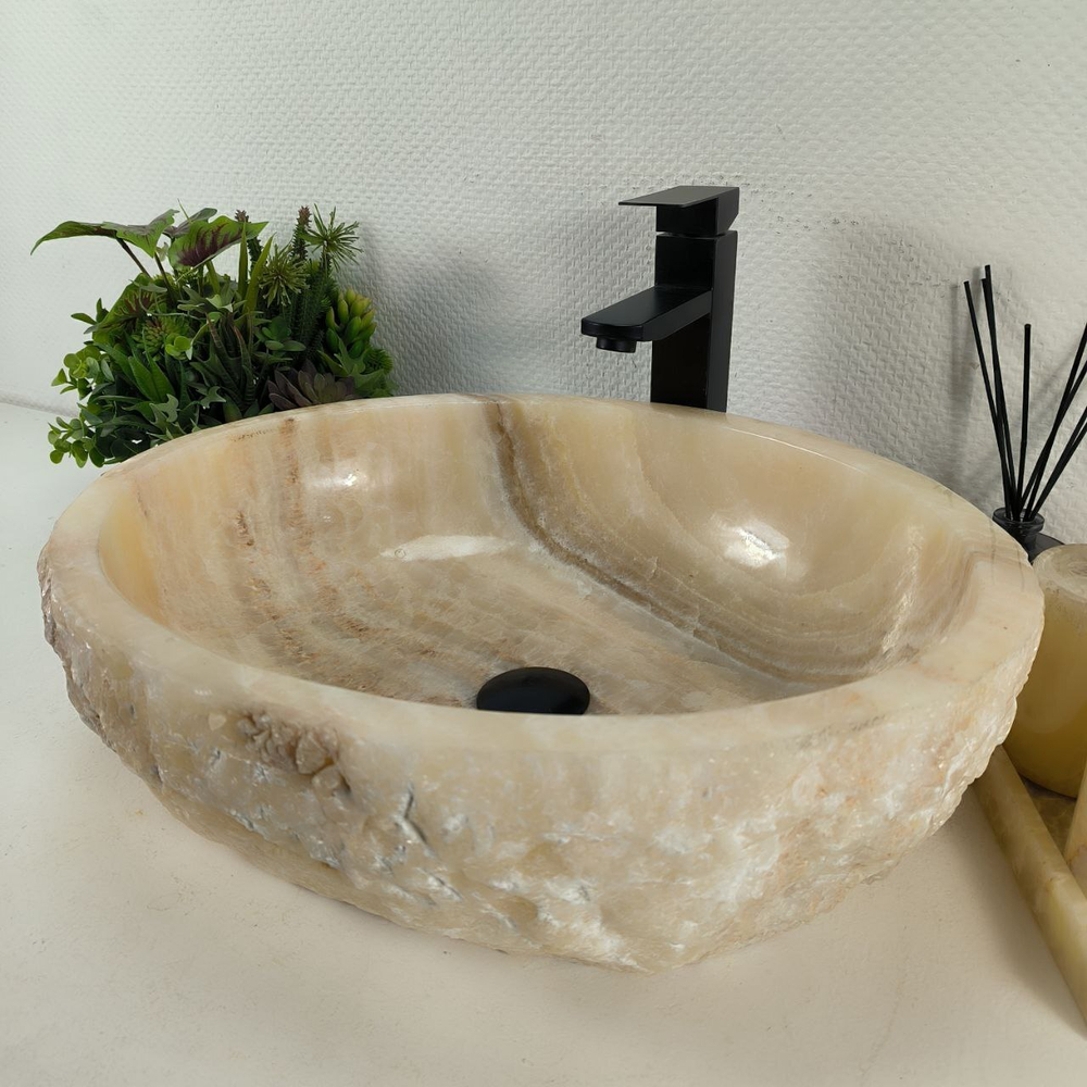 Раковина из оникса Erozy Yellow EO-64395 52*42*15 0160