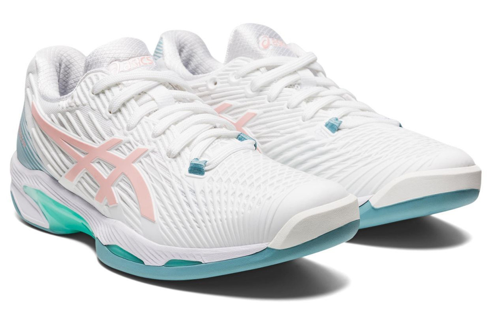 Женские Кроссовки теннисные Asics Solution Speed FF 2 Indoor - white/frosted rose
