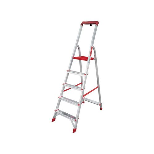 Стремянка 5 ступеней алюминиевая профессиональная с органайзером