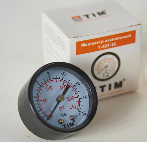 Манометр радиальный TIM Y-50T-16