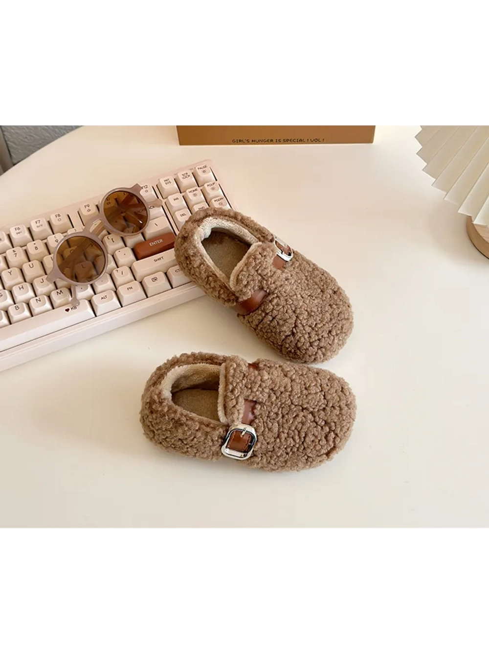 Балетки из искусственного меха