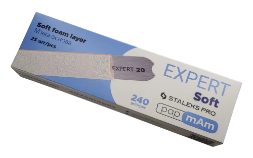 Сменные файлы (мягкая основа) для пилки прямой EXPERT 20 240 грит STALEKS, 25 шт