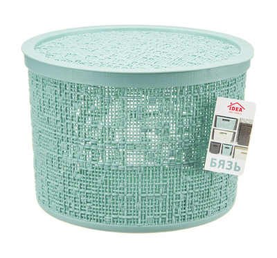 Коробка БЯЗЬ 2л с крышкой круглая D=17см М 2328