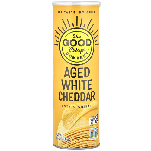 The Good Crisp Company, Картофельные чипсы, выдержанный белый чеддер, 160 г (5,6 унции)