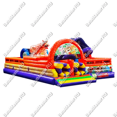 Коммерческий надувной батут "Дикая Африка" 10*6*4 м