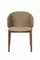 Стул Lando, орех с коричневой обивкой
