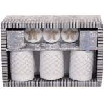 Набор свечей новогодних «Снежный иней» 20,5*14*7,5 см, серебро