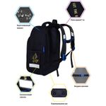 Ранец Berlingo Flash Football game 37*28*16см, с анатомической спинкой