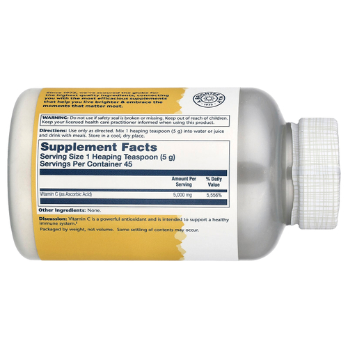 Solaray, витамин C в порошке, 227 г (8 унций)