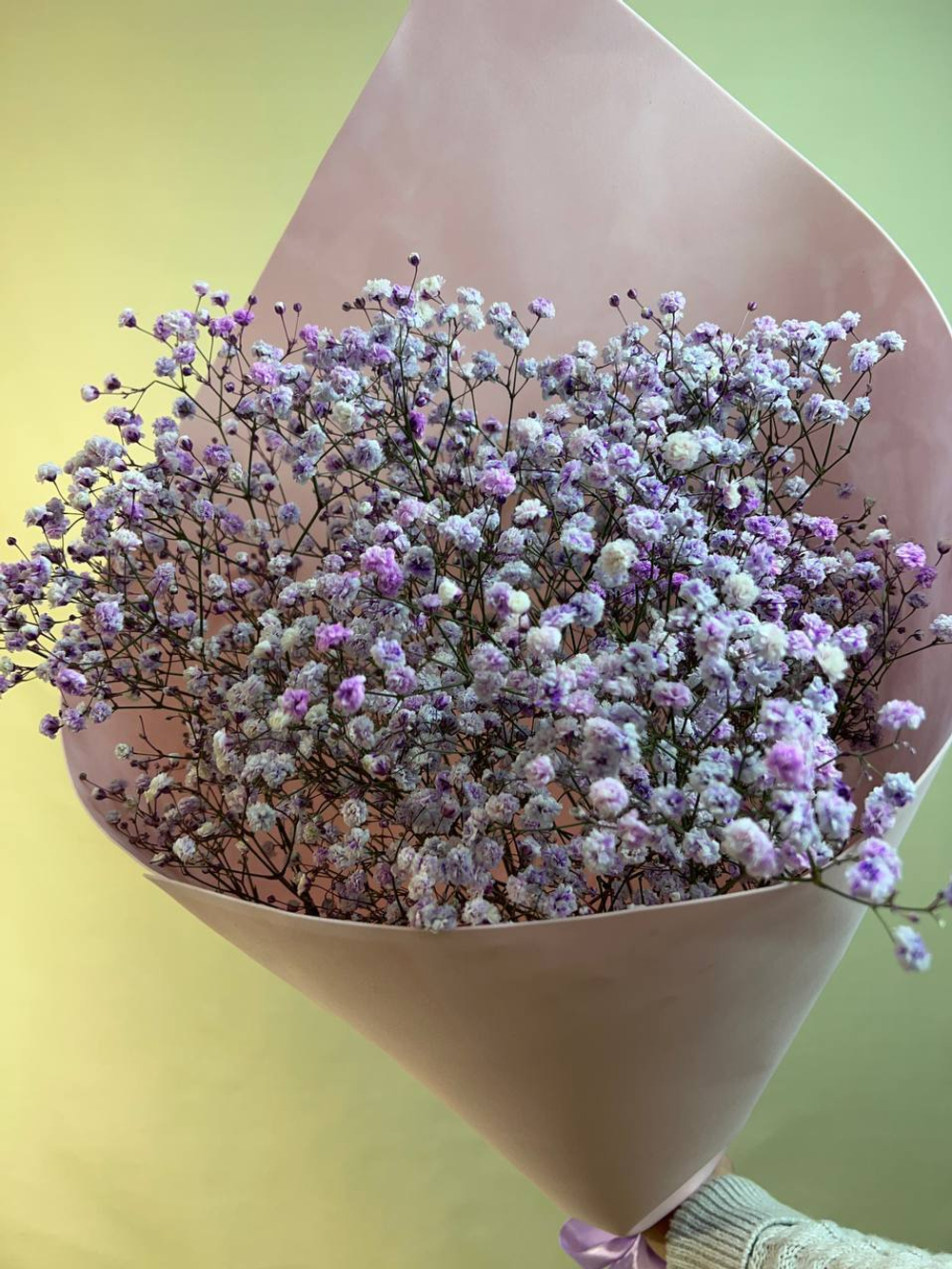 Букет из розово-сиреневой гипсофилы 7 шт в фоамиране