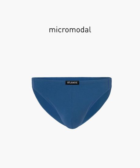 Мужские трусы слипы мини из микромодала Atlantic MP-1563, деним