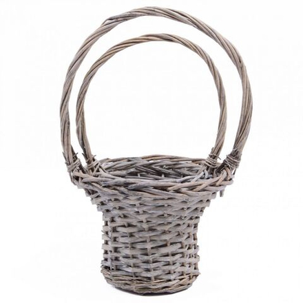 Корзина НАБОР/2шт (Ива) D20*15/D15*13 СЕРЫЙ