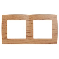 12-5002-09 ЭРА Рамка на 2 поста, Эра12, дуб | Эра 12 Дуб