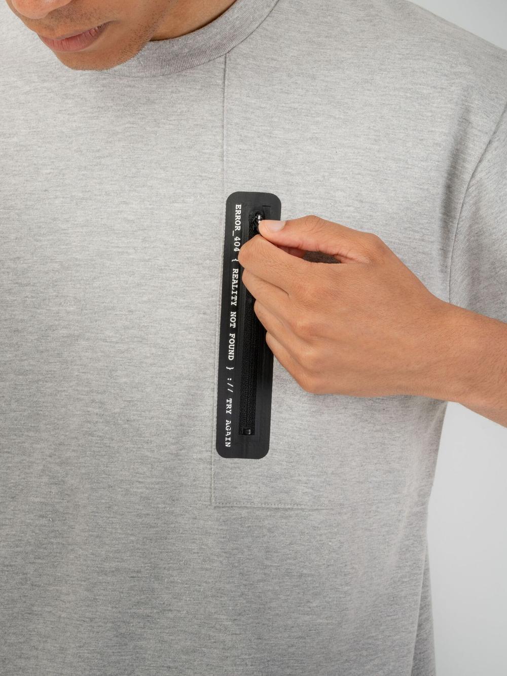 Футболка мужская ORIGINAL CREATOR HTML ZIP T-SHIRT, Серый